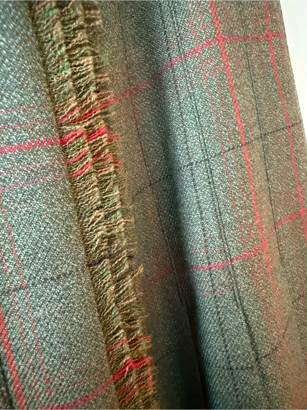 Christian Dior Olive Green 100% Wool Plaid Pleated Mini Skirt Size 6 Made Italy - Picture 16 of 16